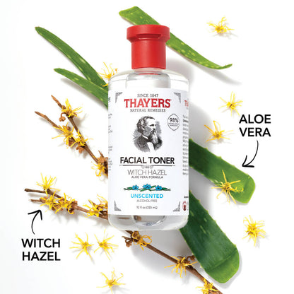 THAYERS Facial Toner - Witch Hazel Aloe Vera Formula-Unscented 355ml