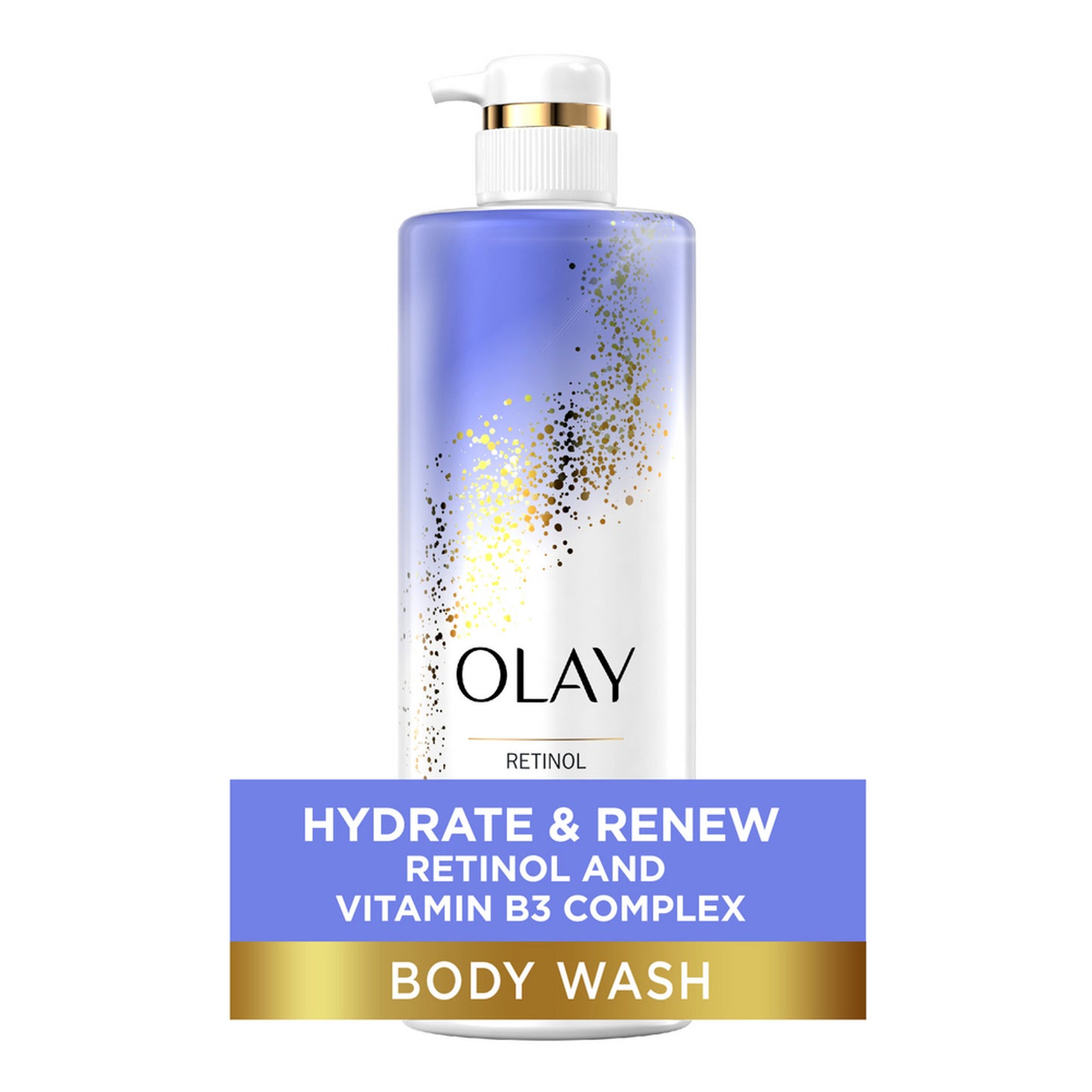 Olay Cleansing & Renewing Nighttime Women's Body Wash with Vitamin B3 and Retinol, 20 fl oz