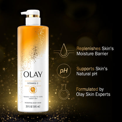 Olay Cleansing & Nourishing Body Wash with Vitamin B3 and Vitamin C - 20 fl oz/591ml