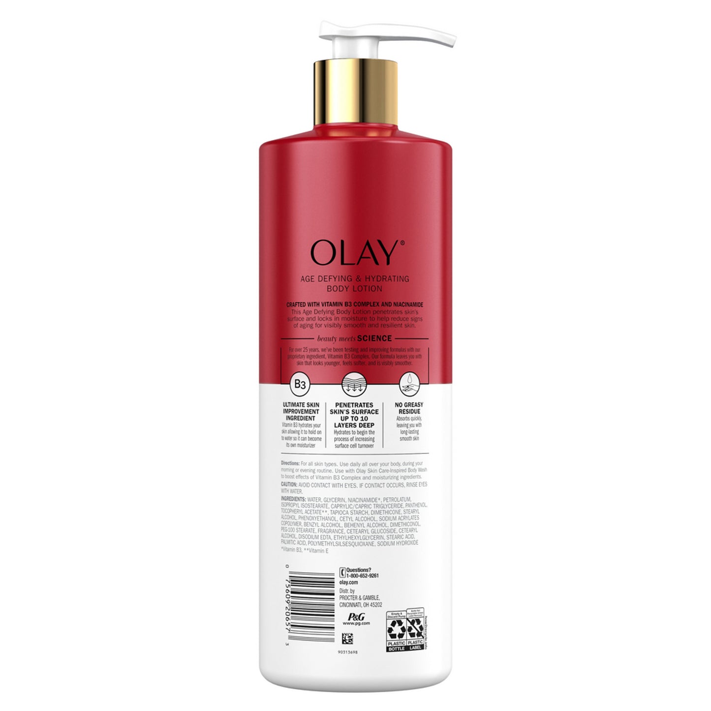 Olay Age Defying & Hydrating Niacinamide Hand and Body Lotion 17 fl oz/502ml