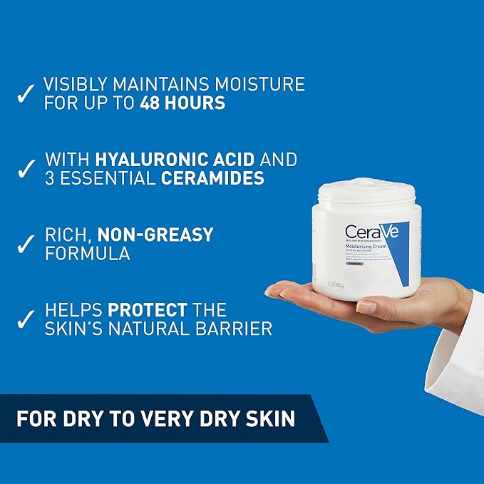 CeraVe Moisturizing Cream for Normal to Dry Skin with Ceramides - 454g