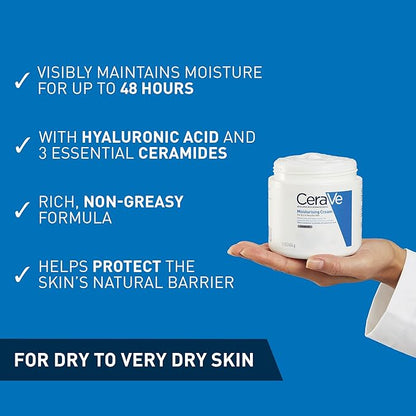 CeraVe Moisturizing Cream for Normal to Dry Skin with Ceramides - 454g