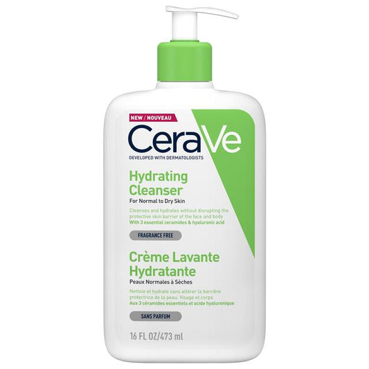 CeraVe Hydrating Facial Cleanser with Ceramides and Hyaluronic Acid